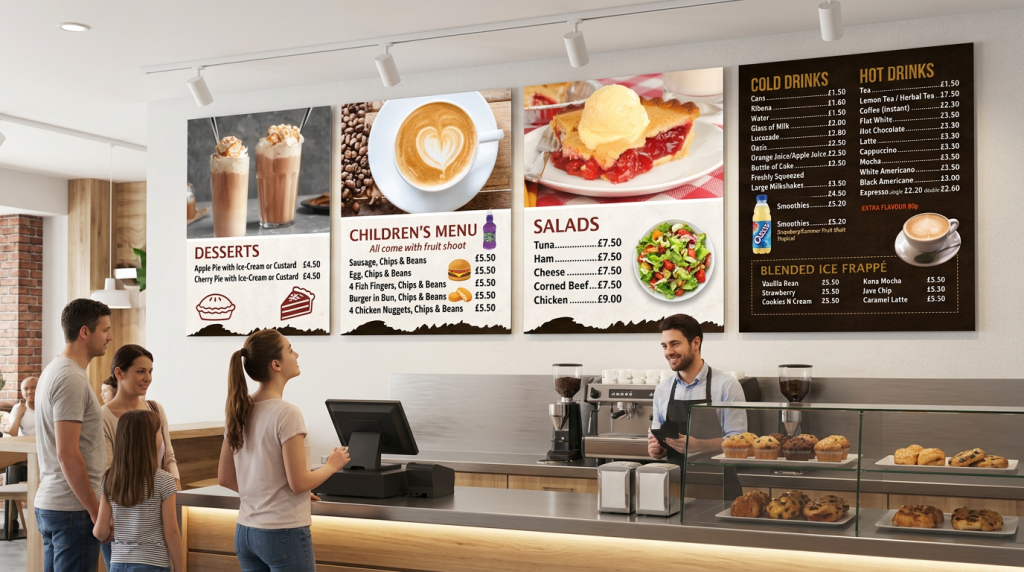 wall menu sample