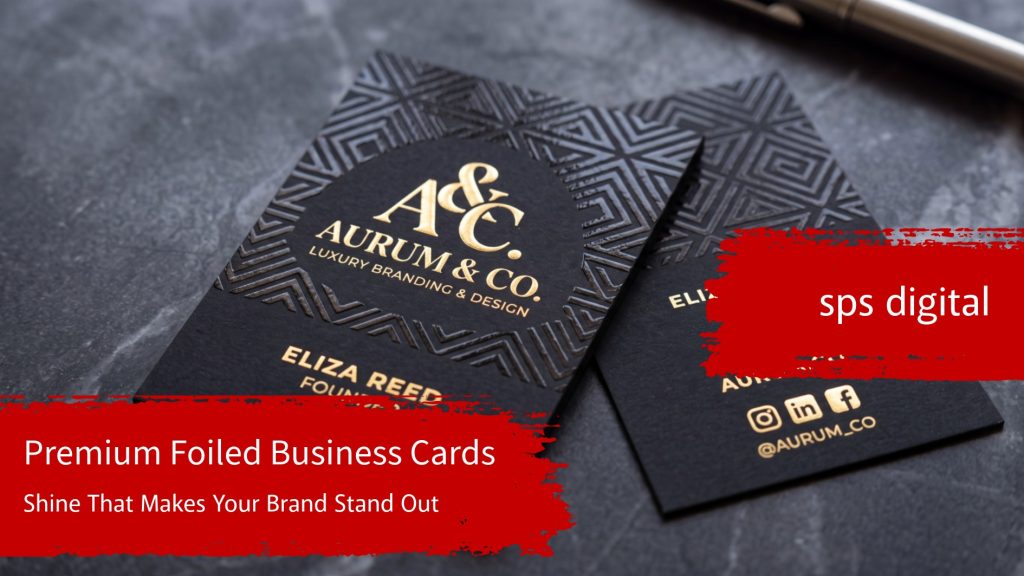 foiled business cards