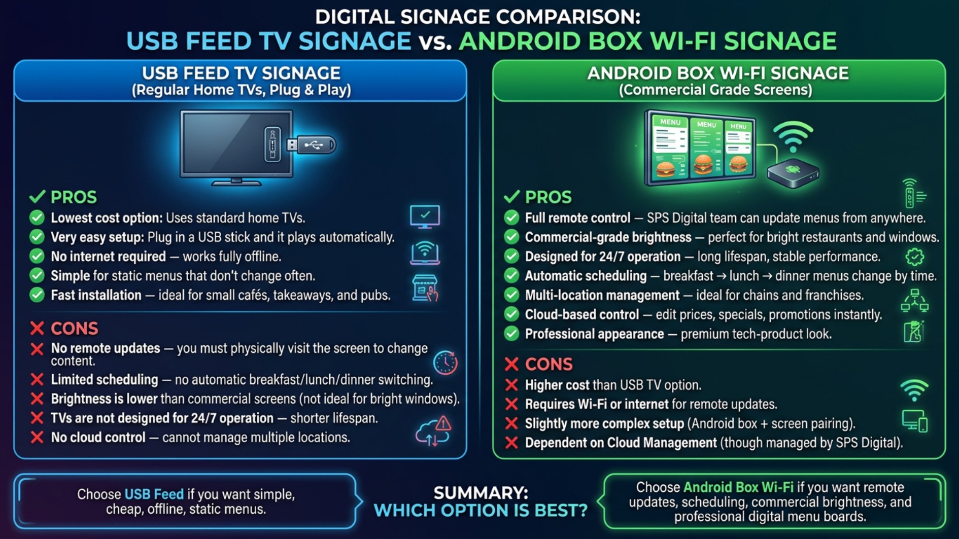 DIGITAL MENU SCREENS