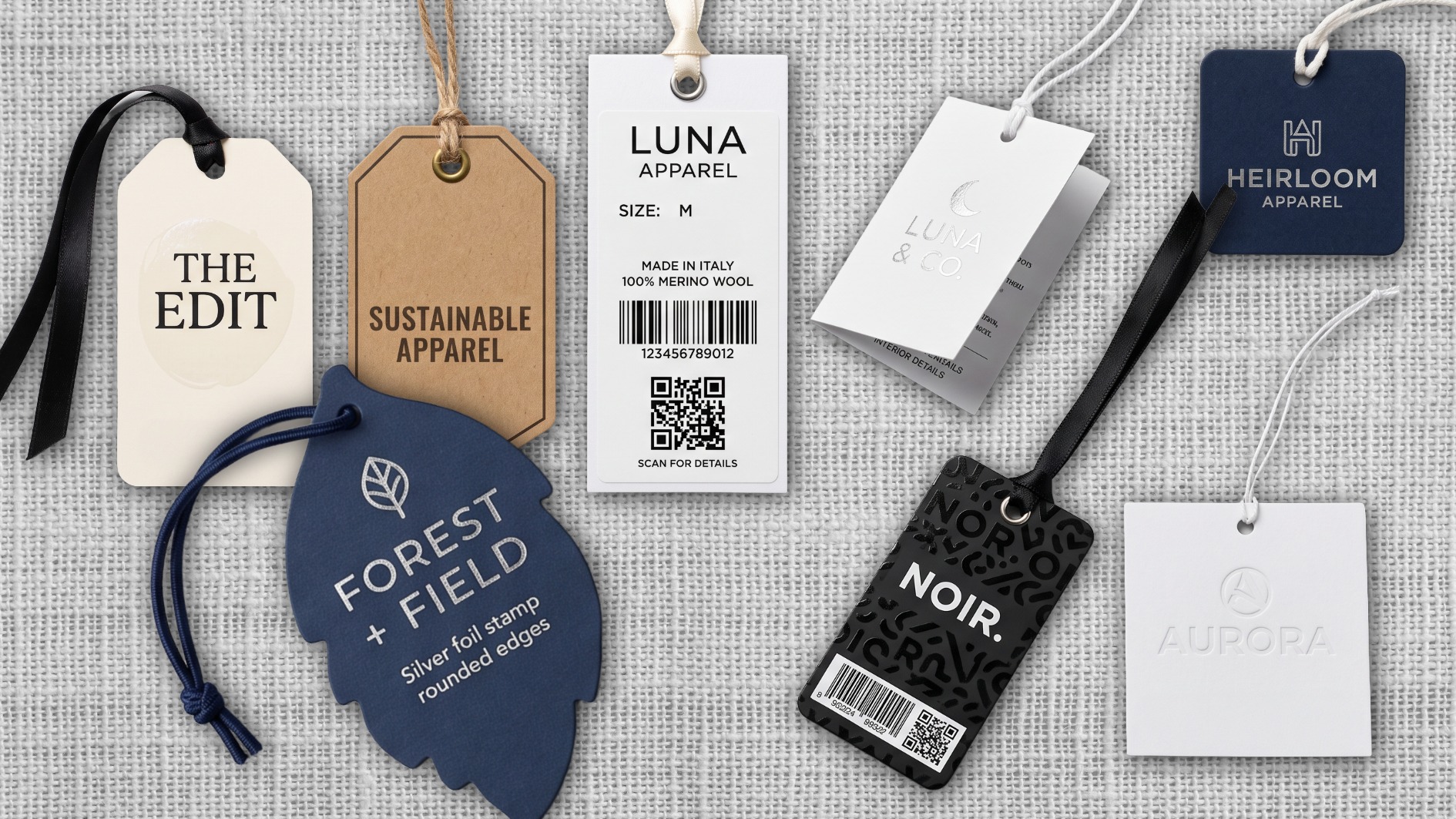 Eco-friendly kraft clothing tag in custom size
